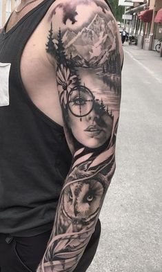 Tatuagem de natureza no braço