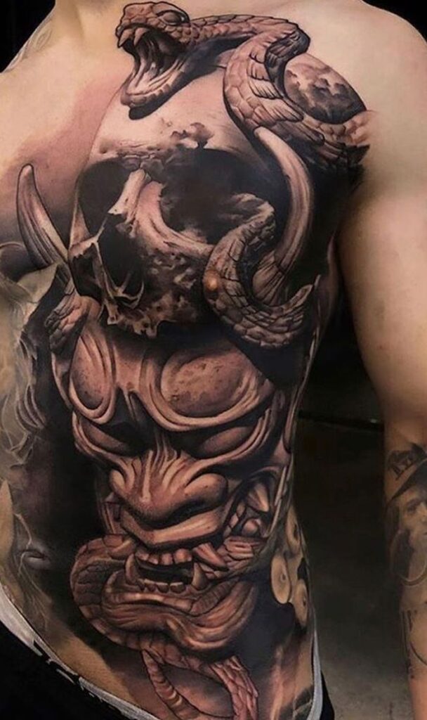 tatuagens orientais masculinas: tatuagem dragão