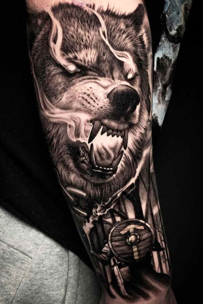 tatuagem de lobo