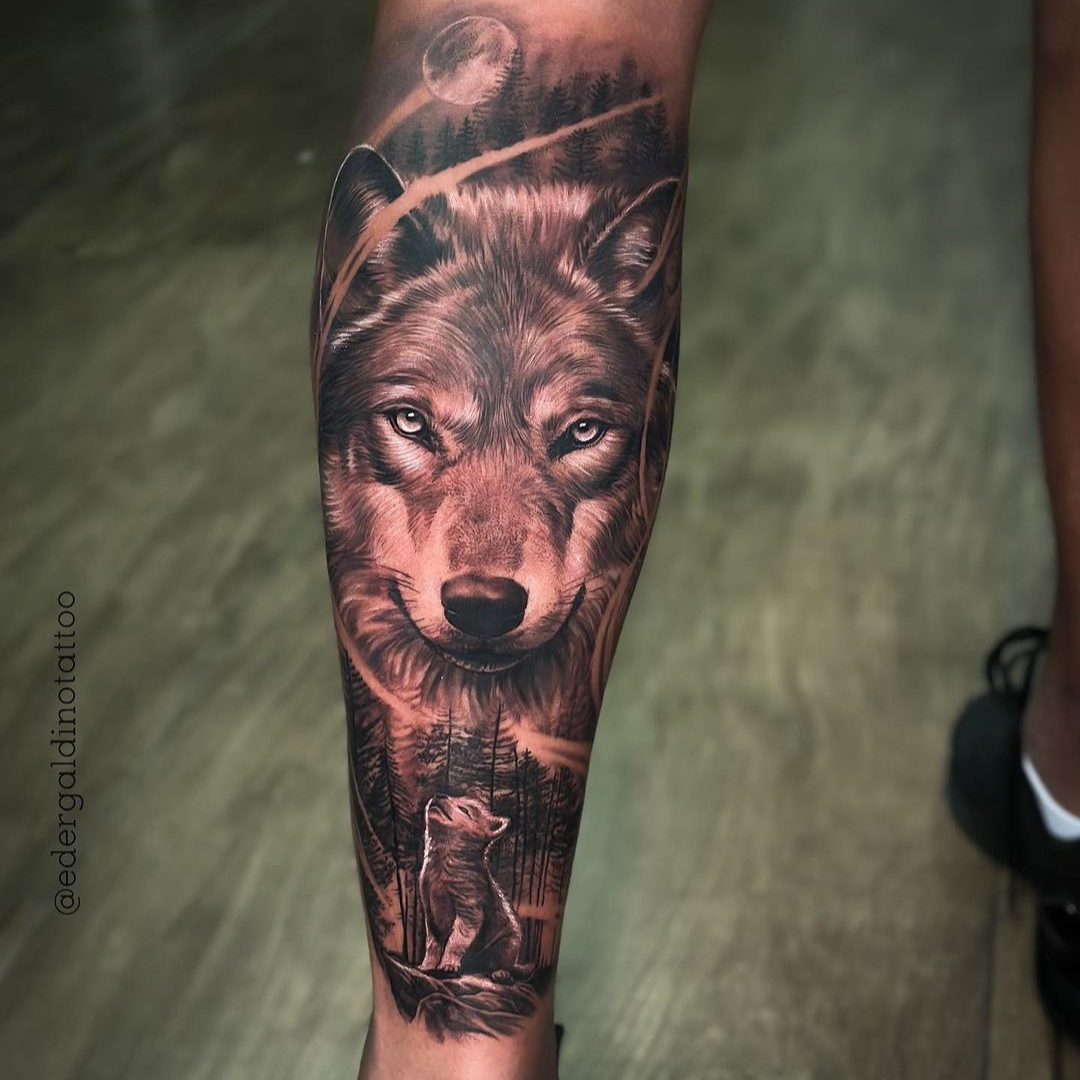 tatuagem de lobo